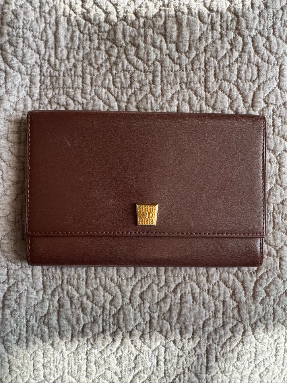 Christian Dior Vintage Leather Tri-fold Wallet